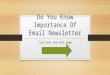 The Importance of email newsletter In Your Business