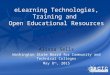 eLearning Technologies, Training & Open Education - WAOE Presentation