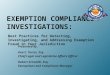 Compliance investigations
