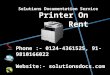 Printer on rent