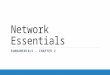 Network essentials  chapter 2