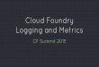 Cloud Foundry Logging and Metrics