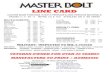 MASTER BOLT LINE CARD - JERRY PERSONAL