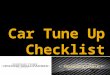 Car Tune Up Checklist