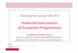 European financing schemes under h2020 & cosme - Workshop on Juncker plan - Brussels 5.05.2015