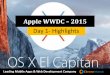 Apple WWDC15  Day 1- OS X