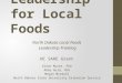 Local Foods and Local Leaders - July, 2015 CDS presentation