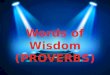 Proverbs (The Six Categories)