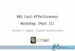 REG Cost-Effectiveness Workshop