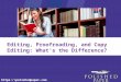 Editing, proofreading, and copy editing what's the difference