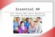 Hr essential 4 newly joined