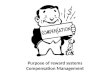 Purpose of reward systems -  compensation management - Manu Melwin Joy
