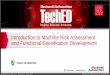 SF05 - Introduction to Machine Risk Assessment and Functional Specification Development