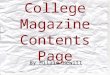 College magazine contents page