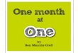 One month at ONE - A short story by Ben Mumby-Croft