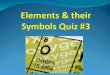 Element symbols quiz 3