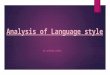 Analysis of language styles