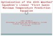 Optimization of the 45th weather squadron’s linear first guess equation presentation
