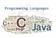 Presentation on Programming Languages