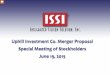 ISSI merger presentation
