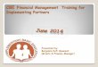 Financial management Training for Implementing Partners