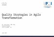 Quality strategies in Agile Transformation