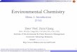 Environmental chemistry lecture