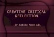 Creative Critical Reflection - The Comedown
