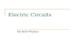 AS Level Physics- Electric circuits