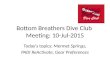 Bottombreathers Club Meeting 10-Jul-2015