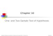 Ch10 HypothesisTest One AndTwo
