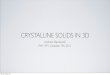 Crystalline Solids in 3d
