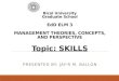 Management Theories, Concepts, And Perspective