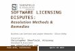 Software Licensing Disputes 4-29-15