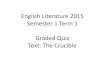 English Literature 2015 Quiz 1