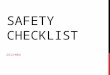 Safety Checklist Training