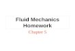 Fluid Mechanics Homework Chapter5