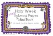 Holy Week Coloring Pages and Mini Book the True Easter Story