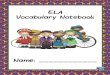 ELA Vocabulary Notebook Preview