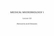 Medical Microbiology I - Lecture10