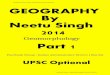 1. Geomorphology by Neetu Singh Part 1 of 14. by Raz Kr ( Geography Optional)