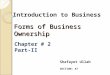 Chapter 2 - Forms of Business Ownership Part-II(2)