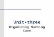 Unit 3-Organizing Nursing Care