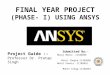 introduction to Ansys and analysis of beams