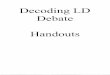 Decoding LD Debate