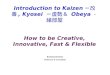 Kaizen Kyosei and Obeya