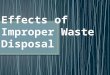 Effects of Improper Waste Disposal