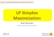 3 LP Simplex Maximization