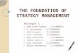Foundation of Strategy