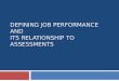 Defining Job Performance